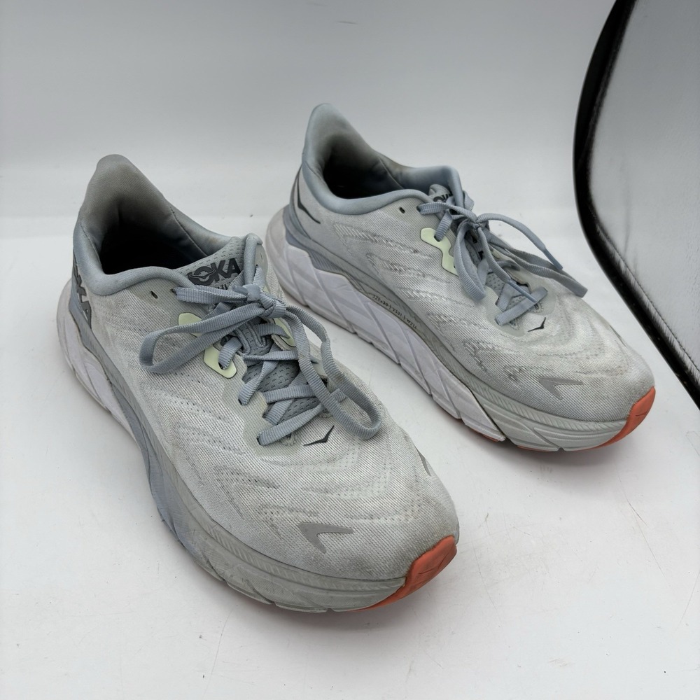 Hoka One One Shoes Womans Size 9 B Arahi 6 Running Sneakers Gray Silver 1123195